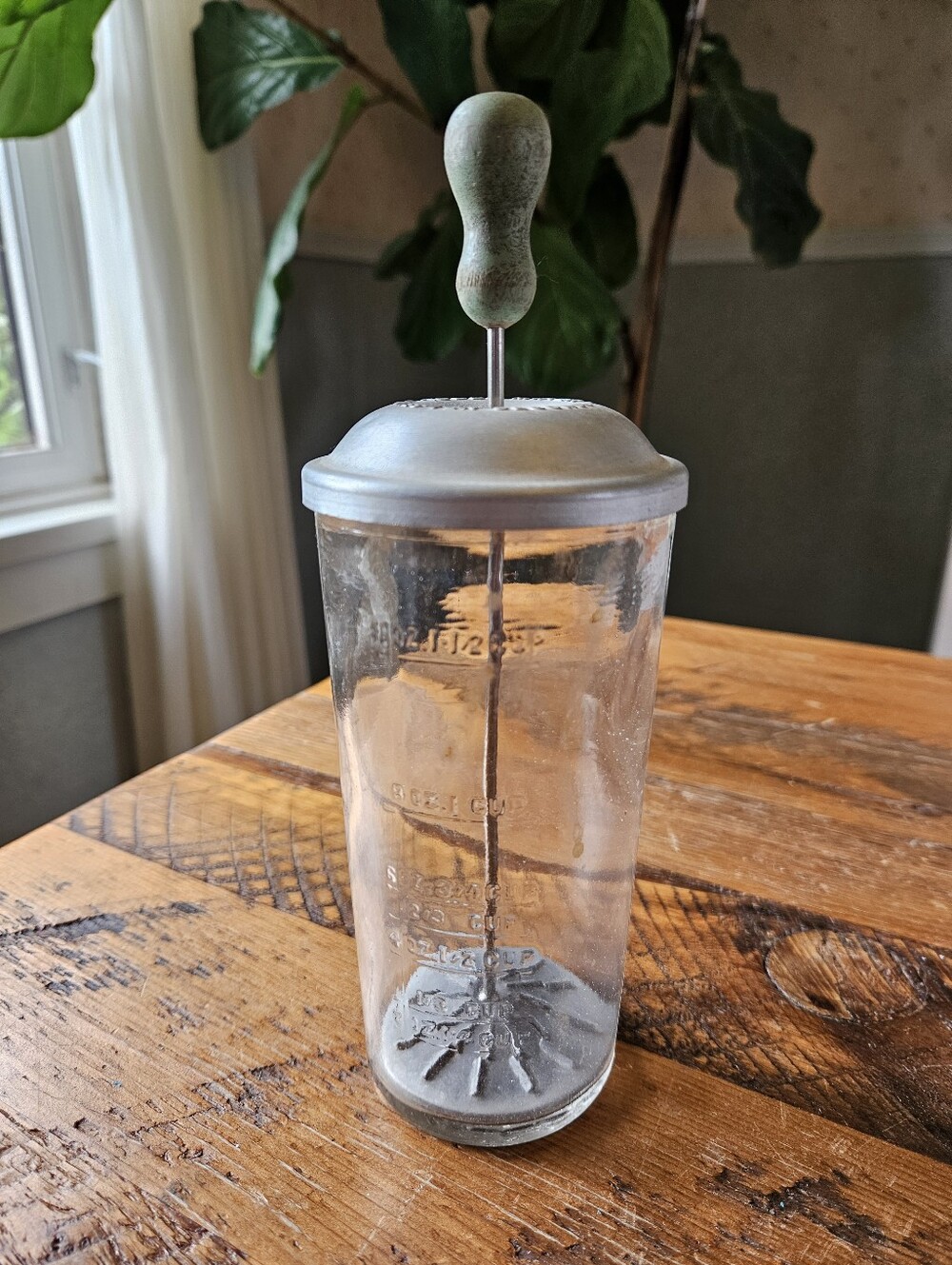 Vintage Toddy Meal In A Glass, Measuring Glass Mixer (1930s)